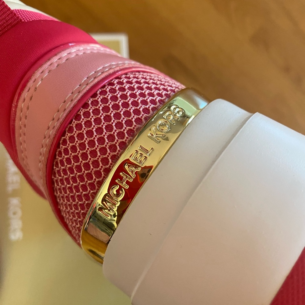 New women’s Michael Kors Sz 7.5 shoes pink platform - Picture 7 of 7